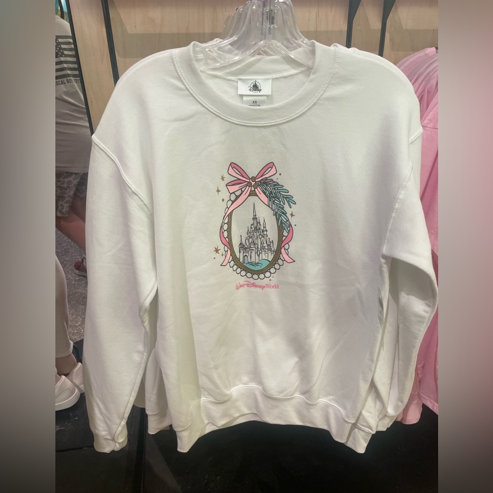 Walt Disney World Bow Cinderella Castle WDW PARKS Sweatshirt Pullover NWT!